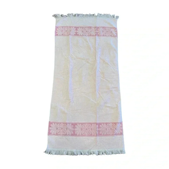 Cannon 1950s-1960s Monticello Pink Bath Towels Set of 6 Vintage Bath Linens - Picture 6 of 8
